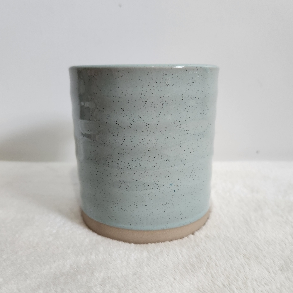 Ceramic Stoneware Glazed Speckled Duck Egg Blue Coffee Cup Mug XL 20 Oz - Picture 5 of 11
